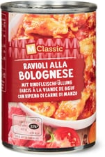 M-Classic Ravioli alla Bolognese farcis à la viande de bœuf