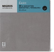K&C Servietten grau 33x33cm
