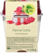 Migros Bio panna cotta framboise