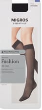 Ladies knee-highs (Grösse: one size, Farbe: black)