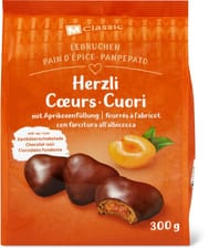 Petits coeurs en pain d'épice 300g