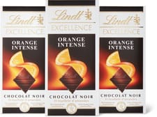 Lindt Excellence Plaque de chocolat Noir Orange Intense