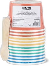 Glacé-Becher Pappe 12 Stk. assortiert