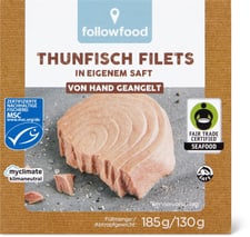 followfish MSC Filets de thon au naturel, pêché à la main