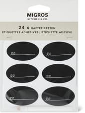 Étiquettes ovales noir