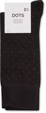 BIO Calze da uomo Dots 2 paia (Colore: nero, Taglie: 43-46)