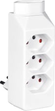 4 OUTLET ADAPTER WHITE WITH SWITCH