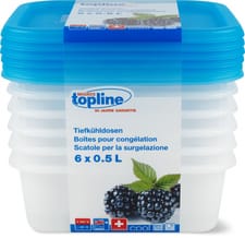 M-Topline COOL Boîte de congélation 0.5L (Couleur: Bleu, Dimensions: L: 12.0 cm x H: 5.0 cm)