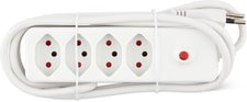 Steckdosenleiste 4 x T13, weiss