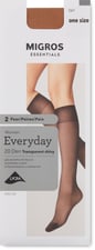 Kniestrümpfe Transparent shiny 20 Den (Grösse: one size, Farbe: tan)