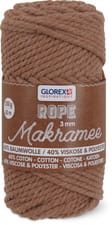 Fil Rope, macramé, 3 mm, 250 g, marron clair