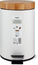 Seau cosmetic 3L blanc / bambou