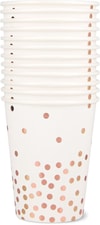 Gobelets en carton points or rosé