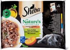 Sheba Nature's in salsa con pollo, tacchino, tonno e salmone