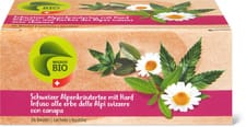 Migros Bio thé Herbes alpes chanvre
