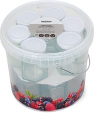 Seau avec bocaux, 14 x 191 ml