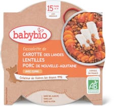 assiette carottes lentilles