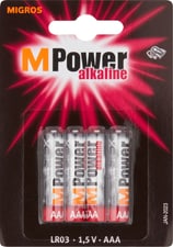 M-Power AAA / LR03 4 pièces pile Batterie