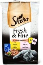 Sheba Fresh & Fine in salsa con pollo e salmone