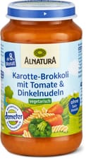 Alnatura carottes, brocolis, tomates et pâtes à l'épeautre