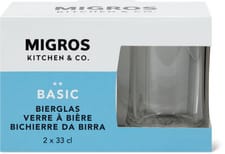 Basic verre a biere 2 pièces, 33cl