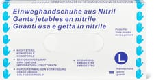Gants jetables en nitrile L