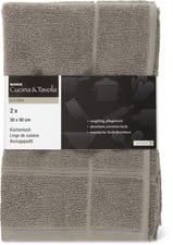 Cucina & Tavola Linge de cuisine éponge 2pcs (Couleur: Gris, Dimensions: L: 50.0 cm x H: 50.0 cm)