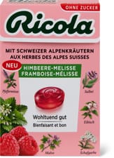Ricola framboise mélisse sans sucre