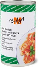 M-Budget Raviolis aux œufs farcis à la viande de porc