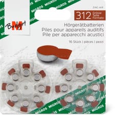 312 16 pièces pile auditive