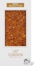 Sélection Fairtrade Plaque de chocolat Lait Florentin