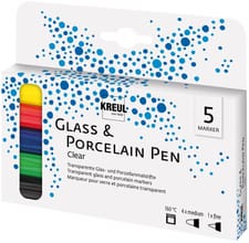 KREUL, glass color pen, set de 5