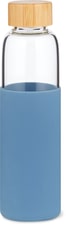 K&C Bouteille verre Silicone bleu 550ml
