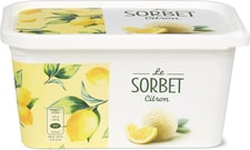 Glace en bac Sorbet au citron