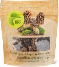 Migros Bio chapeaux Morilles séchés