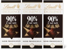 Lindt Excellence Plaque de chocolat Noir 90% cacao
