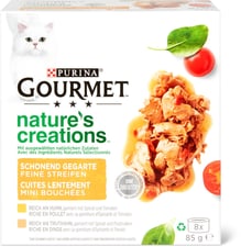 Gourmet Nature's Creations Fine strips rich in chicken and turkey
