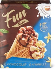Fun cornet mini Vanille & chocolat