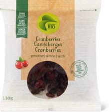 Bio Canneberges séchées et non sucrées