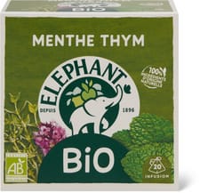 L'Elephant Bio Infusions aux plantes Menthe thym