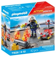 Playmobil 71826 Pompier avec pompe à