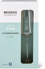 Star Champagner lot de 4, 28 cl (Type: PROSECCO)