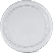 Assiette plate en verre avec rainures 28 cm