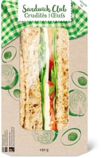 Sandwich crudites oeufs