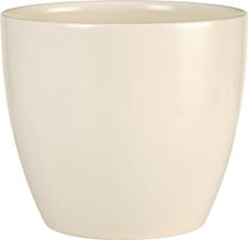 Céramique Pot (Couleur: Beige, Taille: ø: 11.0 cm x H: 9.4 cm)