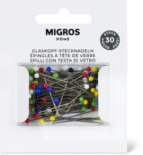 Épingles tête de verre 30 mm