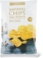 Sélection Chips de pommes de terre Sel et poivre