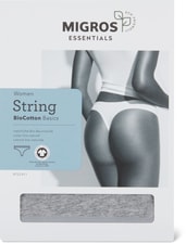 Ladies String Cotton (Farbe: grey, Grösse: XL)