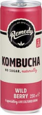 Remedy Kombucha No Sugar, naturally Wild Berry