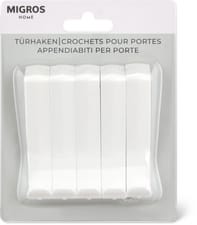 MHOME Crochets pour portes Blanc